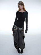 Studded Cuff Top | Black