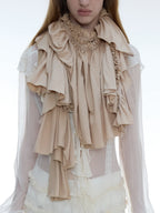 Cotton Ruffled Scarf | Sand