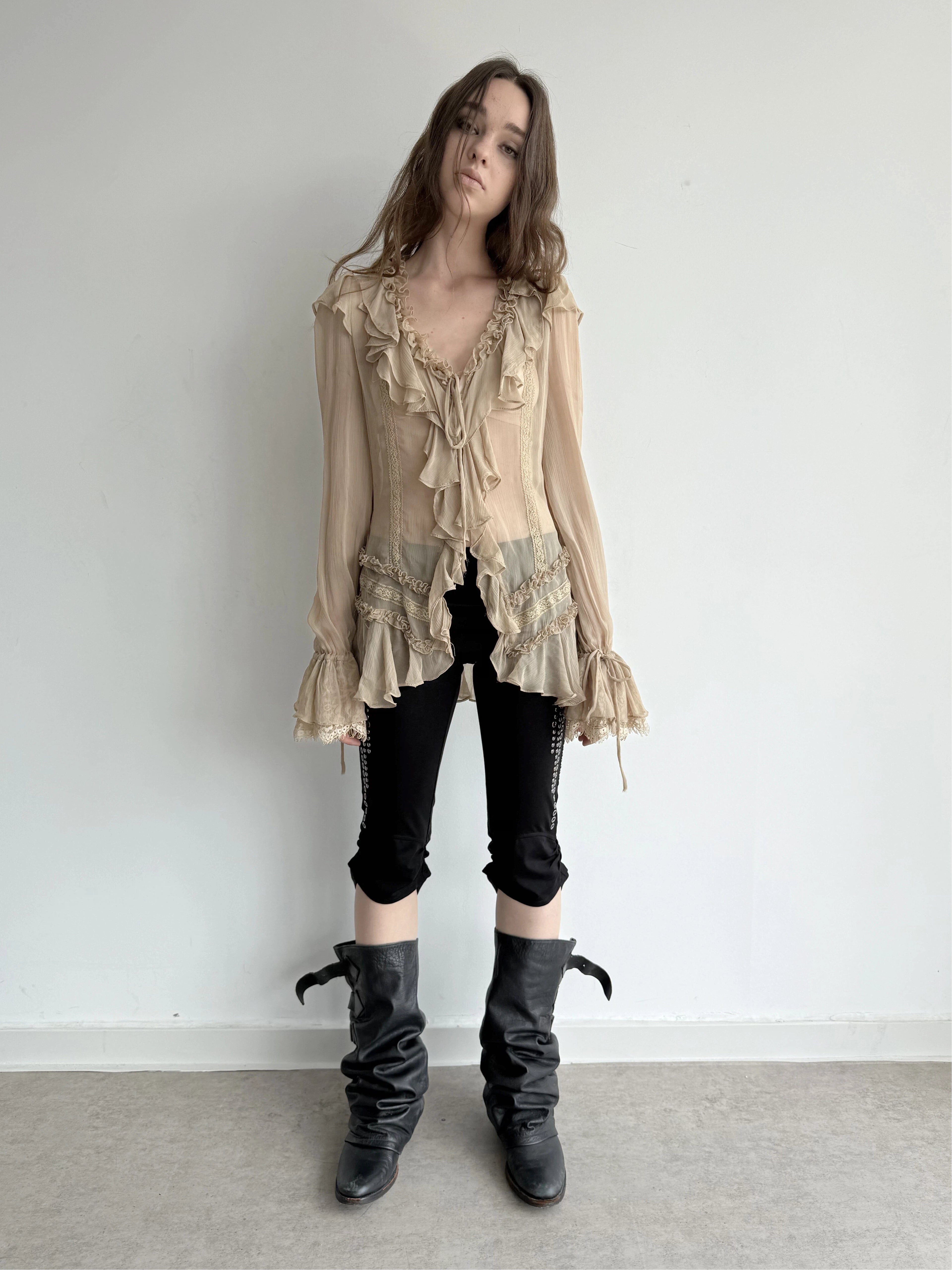 Shalott Lace Blouse | Sand