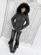 Quilted Down Jacket | Black