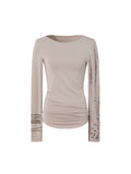 Studded Cuff Top | Sand