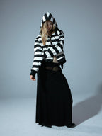 Striped Hoodie | Black & White