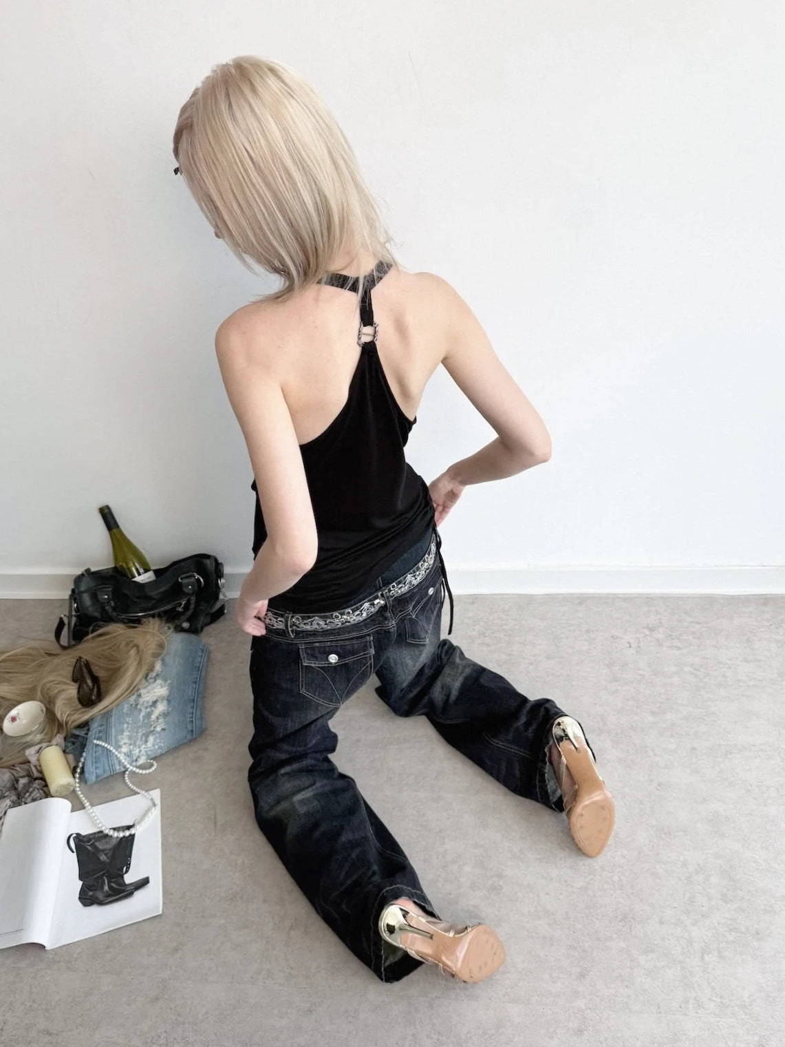 Double Waistband Jeans