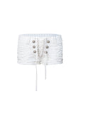Ruched Shorts | White