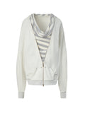 Layered Hoodie | White