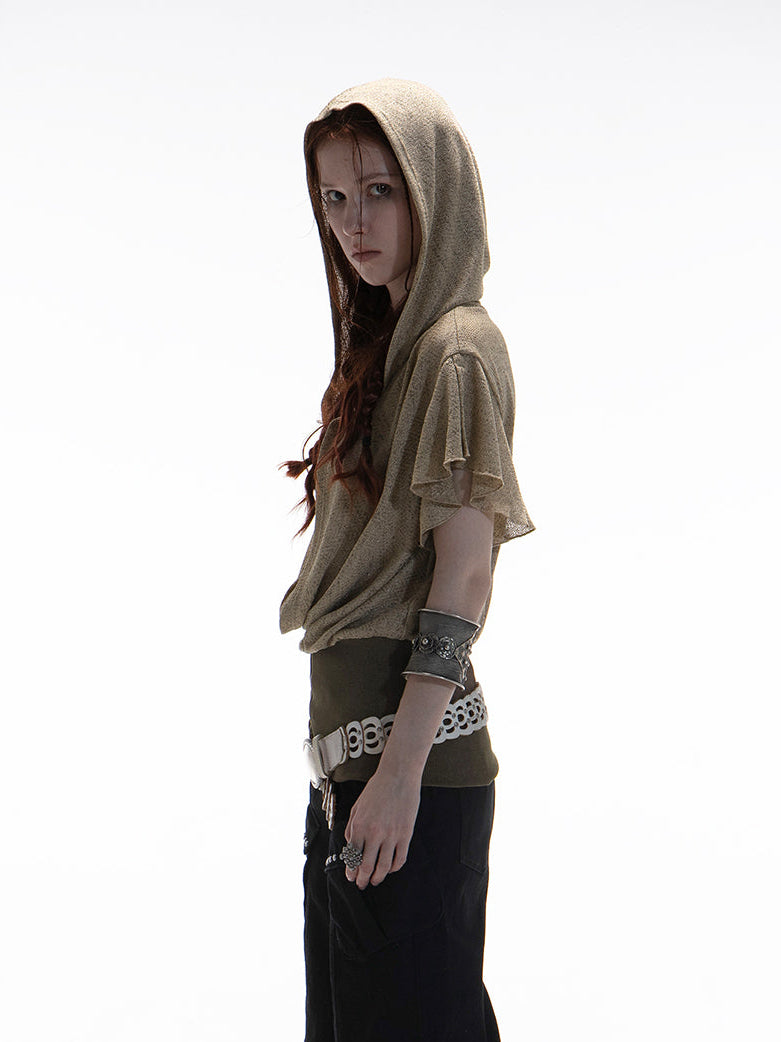 Hooded Batwing Top