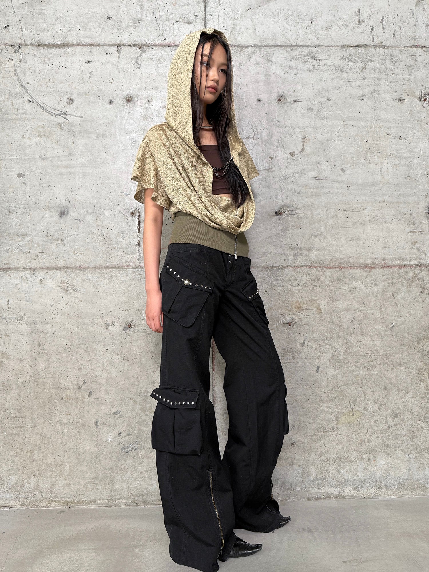 Hooded Batwing Top
