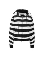 Striped Hoodie | Black & White