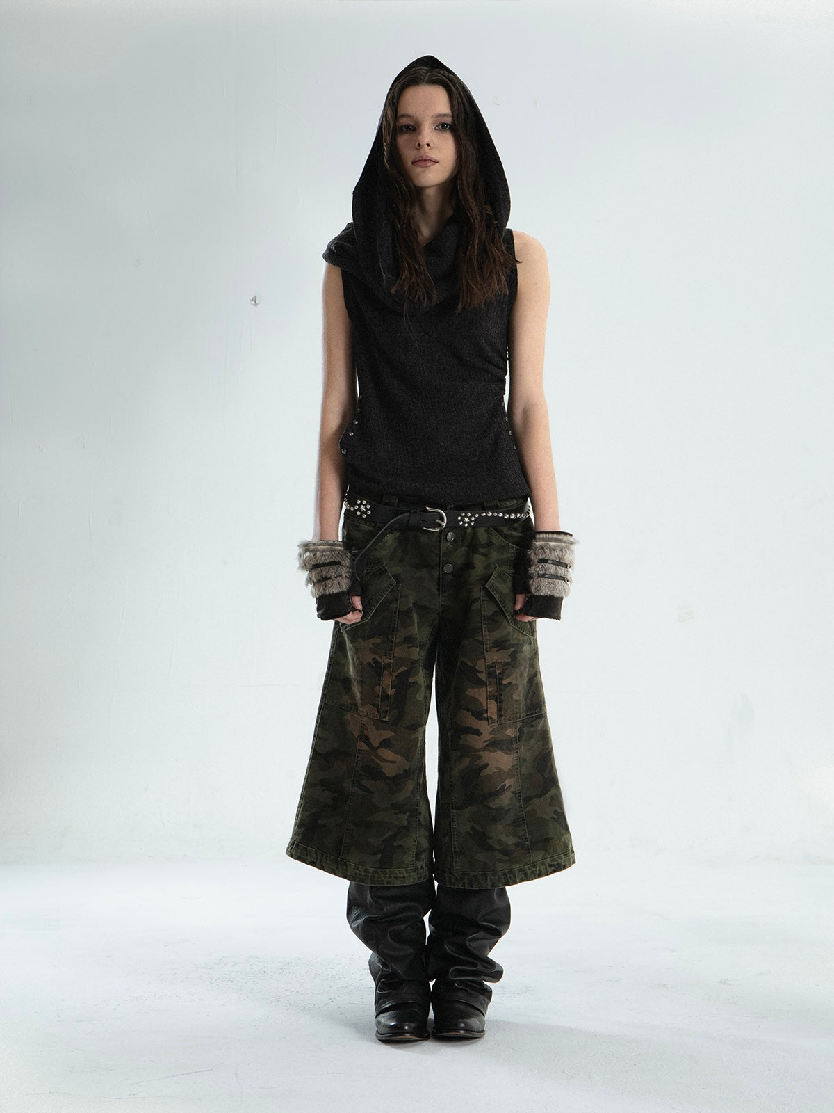Camo Flared Jorts