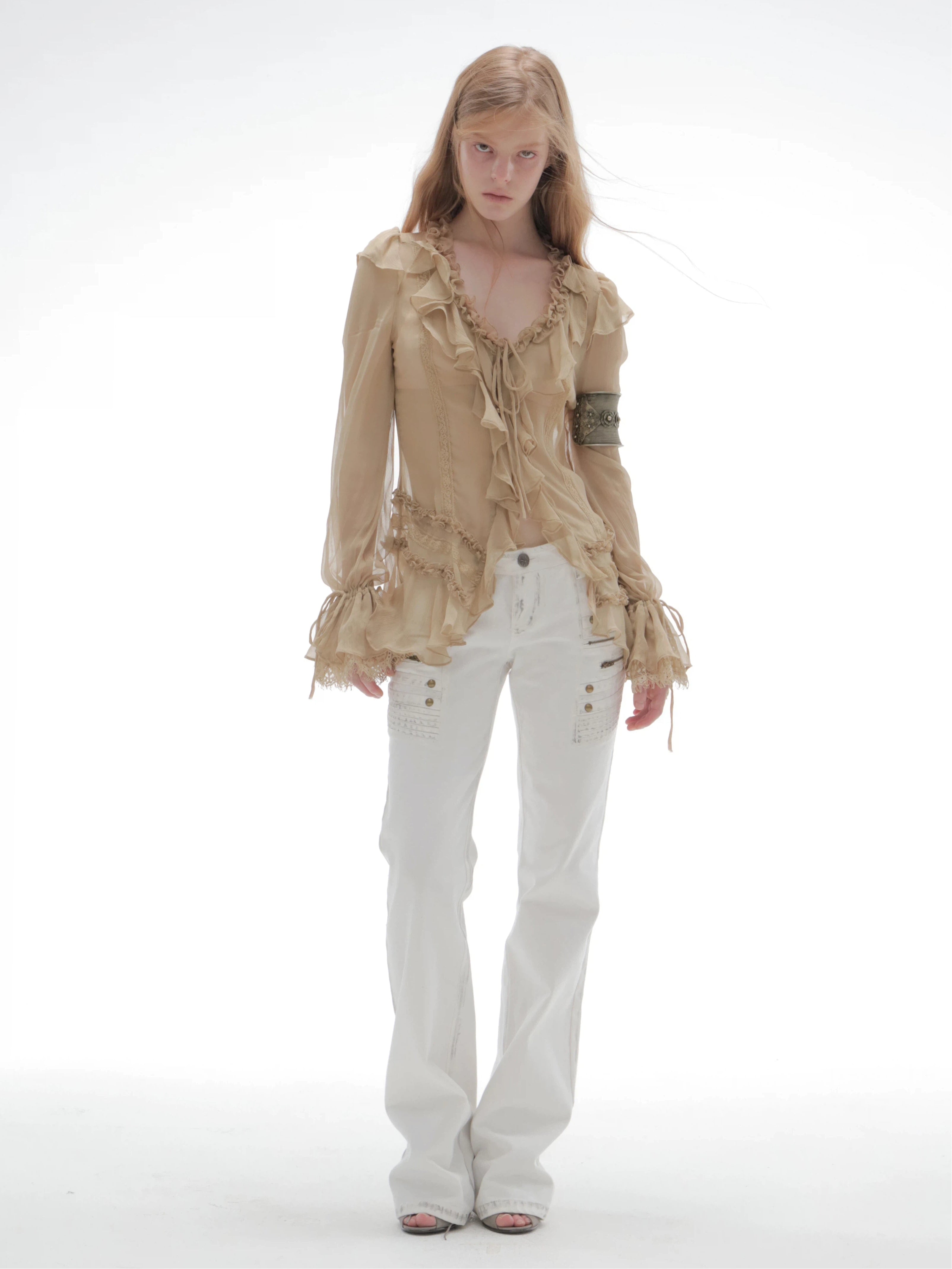 Shalott Lace Blouse | Sand