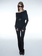 2 Ways to Wear Knit Top | Black