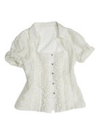 Midsummer Milkmaid Blouse | White