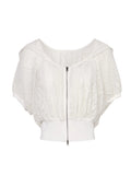 Midsummer Lace Cropped Hoodie