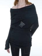 2 Ways to Wear Knit Top | Black