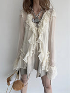 Shalott Lace Blouse | White