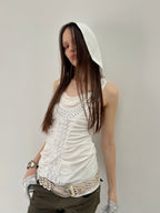 Aegis Studded Top | White